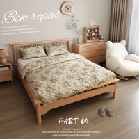 Cama King Size Moderna Elande de Roble con Plataforma de Almacenamiento y Elevación a Gas de Altura Ajustable para Dormitorio Principal