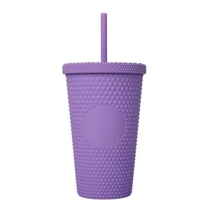 Sinh thái thân thiện sản phẩm 2024 16oz màu xách tay đôi tường nhựa Tumblers với ống hút - Product Image 5