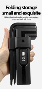 SENDE exclusif brevet pliant vélo u-lock facile à transporter vélo antivol pneu <span class=keywords><strong>porte</strong></span> gril fenêtre serrure Scooter vélo accessoires - Product Image 5