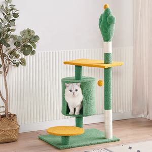 Prezzo basso all'ingrosso personalizzato per gatti di grandi dimensioni al coperto gatto scratcher foresta stile cactus sisal gatto scratching albero - Product Image 5