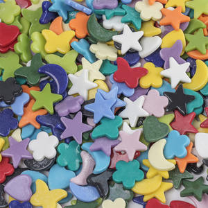 Unregelmäßige Glasmosaik-Bastelfliesen aus Recyclingglas in Herz-, Mond- und Sternformen für DIY-Projekte und Heimdekoration - Product Image 4