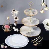 Ys Drielaagse Taartvorm Diy Harsplaat Siliconen Onderzetter Mal Fruittafel Opslag Decoratieve Ornamenten Beugel Gereedschap