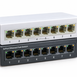 สวิตช์อีเธอร์เน็ตแบบเร็ว 5 พอร์ต 8 พอร์ต  แบบกิกะบิต RJ45  ตัวเรือนพลาสติกและโลหะ  สวิตช์เครือข่ายแบบตั้งโต๊ะสำหรับบ้านและสำนักงาน - Product Image 2