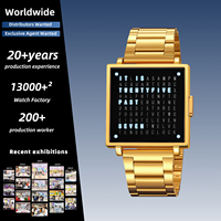 Montre-bracelet pour homme Reloj SKMEI 2312, montre numérique unique, boîtier en alliage de zinc carré, bracelet en acier inoxydable, éclairage LED, affichage de l'heure et de la date