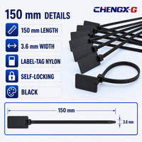 Attaches-câbles en nylon PA66, auto-bloquantes, résistantes à la chaleur (-40 à +85°C), résistance à la traction de 8 kg, pour usage industriel