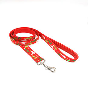Sabuk Pengaman Kerah Anjing Cetak Natal, Kualitas Tinggi Tali Kekang Hewan Kucing Nilon Kerah Dapat Disesuaikan - Product Image 1