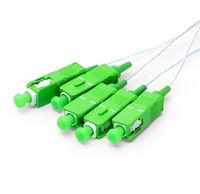 Divisor de fibra PLC 1X8 1M con paquete de caja ABS-Uso en interiores SC/UPC Compatible con equipos de red de enrutador