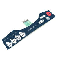 Keyboard Membran DIY untuk Remote Controller dengan Pin Solder 4 Tombol Pitch 2.54mm Ketebalan & Warna Kustom