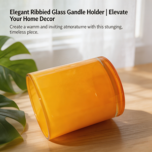 Wholesale Luxury Orange Glass <strong>Tealight</strong> <strong>Candle</strong> <strong>Holder</strong> for Home Party Wedding Valentine's Day Decor-Heat Resistant &amp; Eco-Friendly - Product Image 4