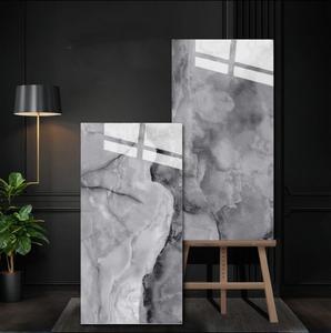 Azulejo de piso de porcelana blanca de gran formato de gran tamaño con acabado brillante y azulejo de piso esmaltado dorado de mármol - Product Image 3