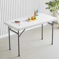 Table pliante d'extérieur, tables et chaises de fête, tables pliantes réglables, tables pliantes rectangulaires en plastique portables