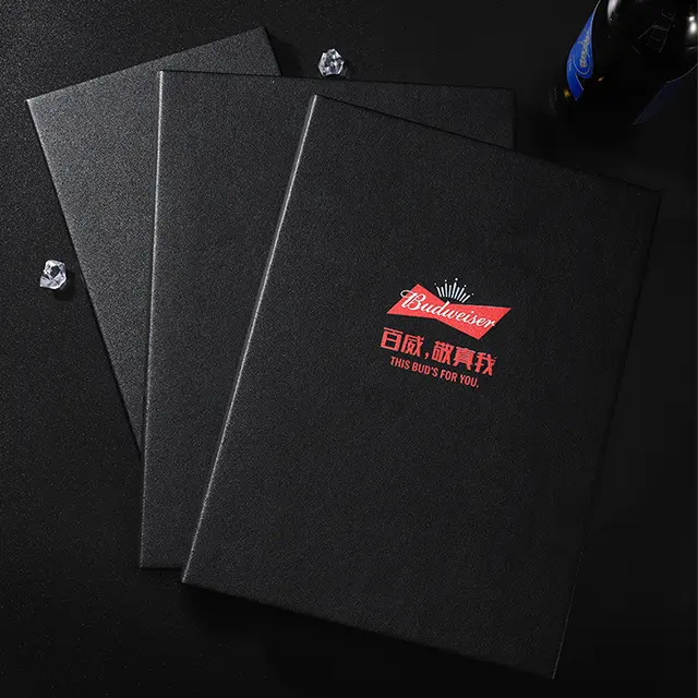 Nhà hàng da menu bìa thư mục Book chủ A4 A5