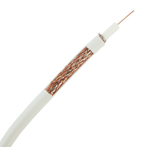 Cable Coaxial de alta calidad, Conector de comunicación personalizado Rg59 Rg6 con mensajero de acero para exteriores