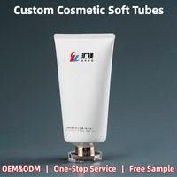 Tube souple cosmétique en plastique blanc mat avec bouchon acrylique doré pour crème, lotion, soin hydratant – Emballage vide