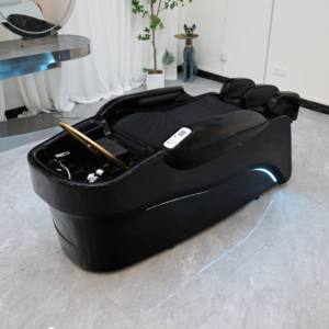 Nuevo lujo multifunción Silla de lavado de pelo cabeza <span class=keywords><strong>Spa</strong></span> belleza masaje eléctrico Silla de peluquero salón champú tazón de cerámica cama - Product Image 1