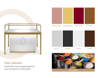 Vitrine de présentation de bijoux haut de gamme, polyvalente et au design épuré pour boutique créative