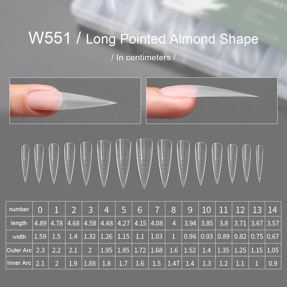 W551 amande pointue longue [150]