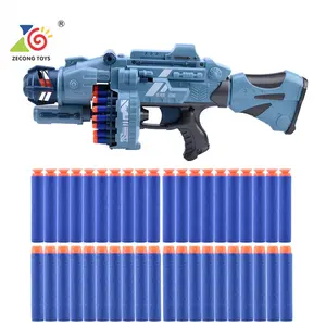 Для маленьких мальчиков пистолет мягкая игрушка из пластика B/O Мягкая Пуля Воздушный съемки игры пластмассовый ящик пистолета