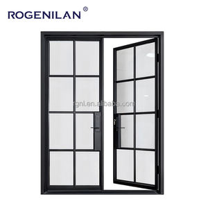 Puerta Crittall Residencial, Partición Interior, Puerta Francesa de Aluminio con Vidrio Templado, Rejillas, Puertas Abatibles de Entrada - Product Image 6