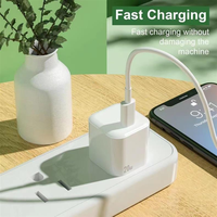 Adaptador Ice Square PD 20W Cargador Usb Tipo C Tipo-c Carga rápida UE EE. UU. Enchufe Mini Usbc Cargador de pared Cable Ladrillo Cubo