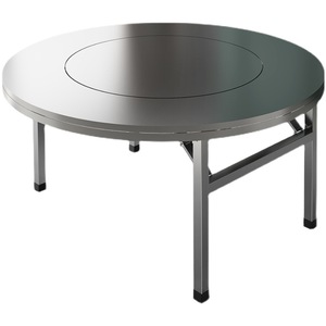 304 dày thép không gỉ thiết kế hiện đại hình tròn 2 chỗ ngồi có thể gập lại bàn ăn cho nhà & nhà hàng sử dụng - Product Image 5