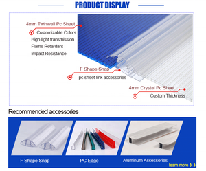 <span class=keywords><strong>Plaque</strong></span> <span class=keywords><strong>de</strong></span> <span class=keywords><strong>polycarbonate</strong></span> vierge au design moderne avec haute transmission <span class=keywords><strong>de</strong></span> la lumière Feuille <span class=keywords><strong>de</strong></span> <span class=keywords><strong>couverture</strong></span> <span class=keywords><strong>de</strong></span> toit <span class=keywords><strong>de</strong></span> 10mm pour entrepôts - Product Image 6