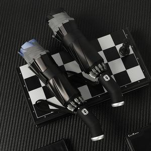 Parapluie pongé extra large coupe-vent automatique et abordable à 3 plis 8K personnalisé en usine pour LOGO professionnel, protection contre la pluie et le soleil - Product Image 2