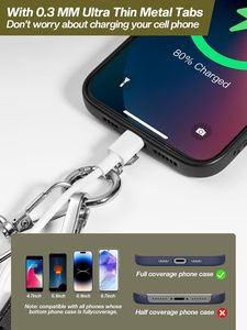 Cinturino Clip and Go per Telefono con <span class=keywords><strong>Portafoglio</strong></span>, Cordino per Telefono a Tracolla Regolabile e Staccabile, <span class=keywords><strong>Portafoglio</strong></span> RFID da Polso - Product Image 6