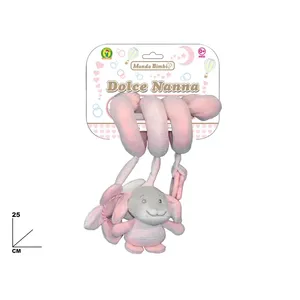 Dolce Nanna Pink Spiral Rattle 25 Cm Baby Teether <b>Toy</b> - Product Image 1