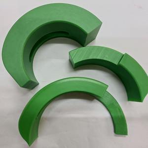 Poulie de guidage linéaire résistante à l'usure en HDPE et PVC usiné avec précision produit en caoutchouc noir OEM personnalisé pour la fabrication de brosses - Product Image 5