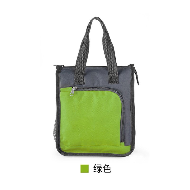 Color matching portable lunch bag Green