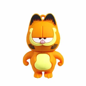 뜨거운 판매 Garfield Pvc Usb 플래시 드라이브 4GB 8GB 16GB 32GB 64GB 펜 드라이브 실제 용량 메모리 스틱