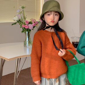 Children's <strong>Sweater</strong> 2022 Autumn Kids <strong>Boys</strong> Girls Korean Style Solid Color <strong>Sweater</strong> Children's Retro Pullover Knit Jumper - Product Image 5