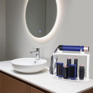 Soporte de Almacenamiento Rectangular de Acrílico para <span class=keywords><strong>Accesorios</strong></span> de Estilizador <span class=keywords><strong>Airwrap</strong></span>, Organizador de Cables de 6 Orificios para Baño y Hogar - Product Image 5