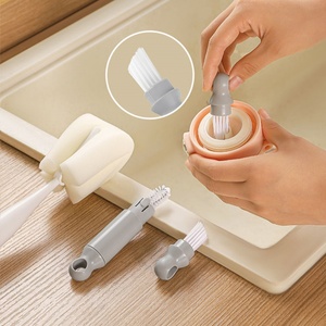 OEM Removable Long Handle Plastic Water Cup <b>Brush</b> Baby <b>Bottle</b> Cleaning <b>Brush</b> Milk <b>Bottle</b> Stain Wash Pot Kitchen Clean <b>Brush</b> - Product Image 4