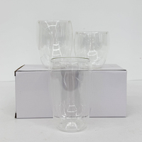 Tasse à vin à double paroi en borosilicate haute résistance de 8oz, 12oz, 15oz pour boissons chaudes (thé, lait, bière) – Idéale pour les wraps UV DTF – Expédition depuis l'entrepôt américain