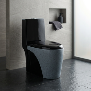 WC monobloc en céramique Vistaar blanc avec double chasse d'eau, design moderne pour projets de villas et de lavatoires - Product Image 5