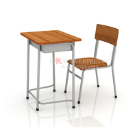 Meubles scolaires modernes, ensemble de bureau et de chaise fixes pour étudiants, avec design ergonomique pour la salle de classe