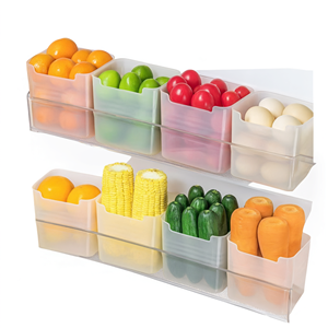 Plastic Refrigerator Side Door <b>Storage</b> <b>Box</b> Organizer Bin for Fruits Vegetables <b>Eggs</b> Home Kitchen - Product Image 1