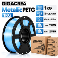 Filamen Printer 3D PETG Biru Kristal Es 1.75mm 1KG Transparan OEM ODM Label Pribadi Produsen Pasokan Grosir