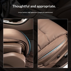 Nouvelle <span class=keywords><strong>Coussin</strong></span> de Siège de Voiture OLIVER Universel Quatre Saisons en Cuir Nappa et Coton Velours pour BMW Mercedes-Benz Audi 2024 - Product Image 5