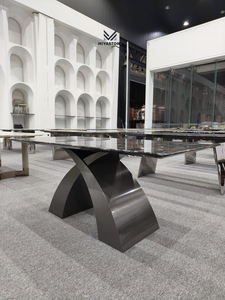 Table à manger en marbre naturel Platinum Diamonds Finition de surface polie pour les hôtels et l'utilisation du sol - Product Image 1