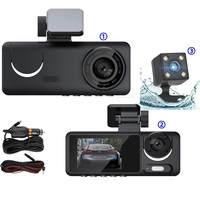 Caméra de tableau de bord pour chauffeur de taxi 3-en-1 1080P WiFi LCD, écran 2 pouces, enregistrement en boucle automatique, garantie 1 an