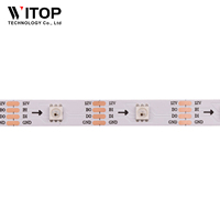 Vente en gros WS2815 RGBIC adressable individuellement double signal 30 60 144 Pixel blanc noir étanche 12V WS2815 bande lumineuse LED