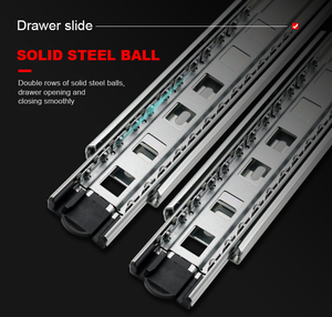 Phần Cứng Nhà Bếp Kính Thiên Văn <span class=keywords><strong>Slide</strong></span> Lạnh Cán Ngướt Kim Loại Thép Ngăn Kéo Kênh Mềm Đóng Ngăn Kéo Trượt Ngăn Kéo Đường Ray - Product Image 2