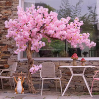 NINI Pohon Bunga Sakura Buatan Berkualitas Tinggi dari Sutra Artifisial Ramah Lingkungan Warna Pink yang Indah untuk Dekorasi Pernikahan, Rumah, dan Kantor