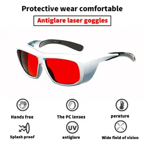 Goggles 532nm lampu Led kacamata mata hitam cocok di atas kacamata pasangan Laser kacamata keselamatan