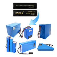 Batterie cylindrique LiFePO4 18650 rechargeable Enook 3.7V 2800mAh à haute capacité, stock UE Pologne, pour vélo électrique