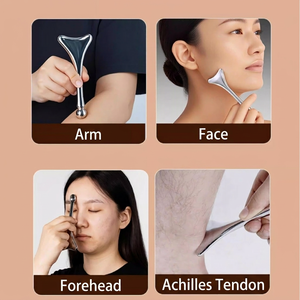 Stylo de massage facial en acier inoxydable 304, couteau fascial, masseur de cou, stylo de pression des points méridiens, tige de traction osseuse, stylo de poussée osseuse - Product Image 4