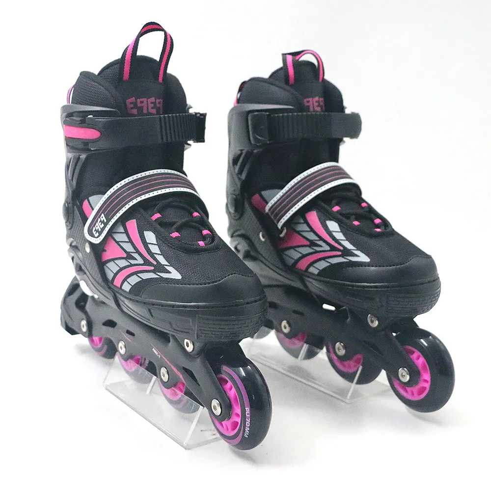 Yijiu skate inline ajustável para crianças, atacado PR-22GS2-Pink, venda quente, skate inline ajustável para crianças e sapatos de patins roller para adultos